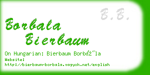 borbala bierbaum business card